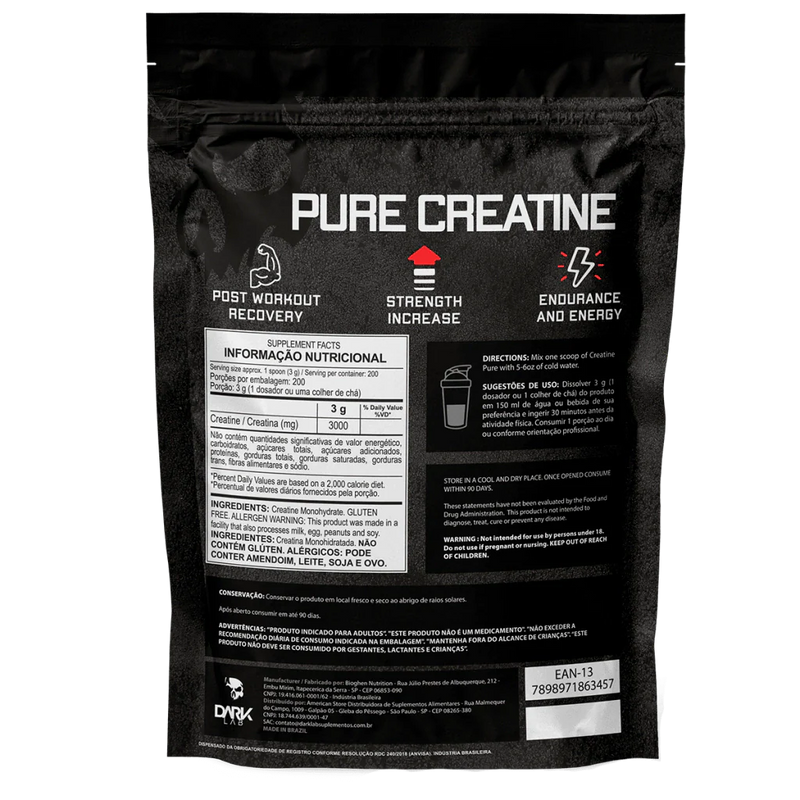 Creatina Pura 500g Refil - Dark Lab