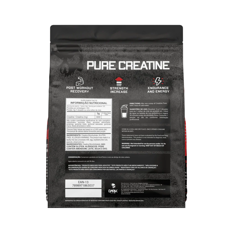 Creatina 100% Pura 1Kg Refil - Dark Lab